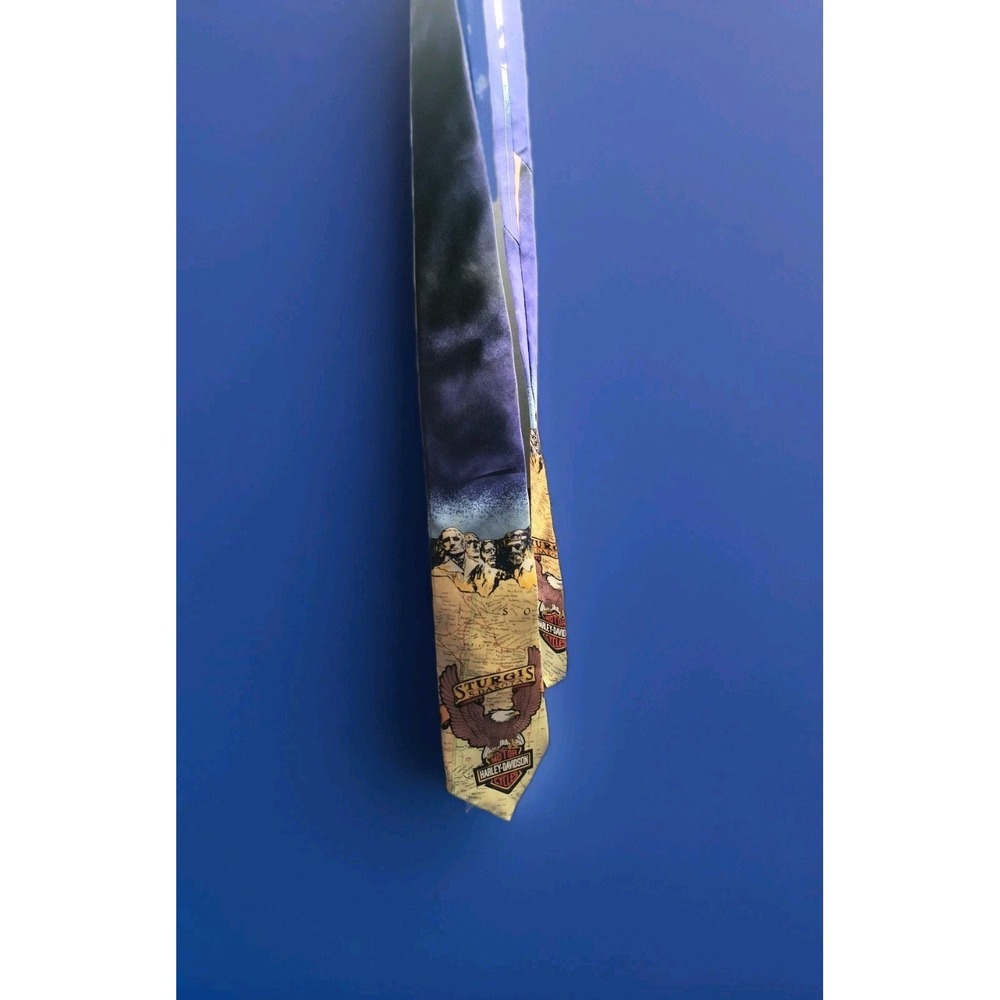 Harley-Davidson Road to Sturgis RM Style Ralph Marlin 100% Silk Tie 1993 Vintage - Picture 2 of 7